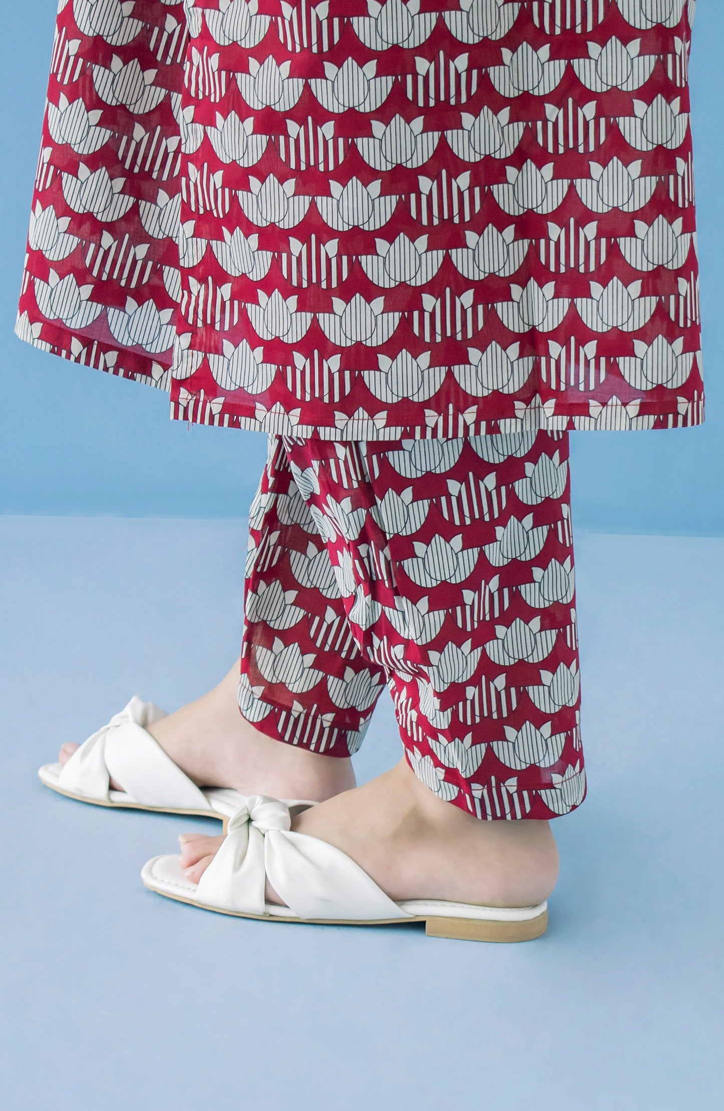 Orient - Stitched Bottoms 1 Piece Printed Cambric Trouser
