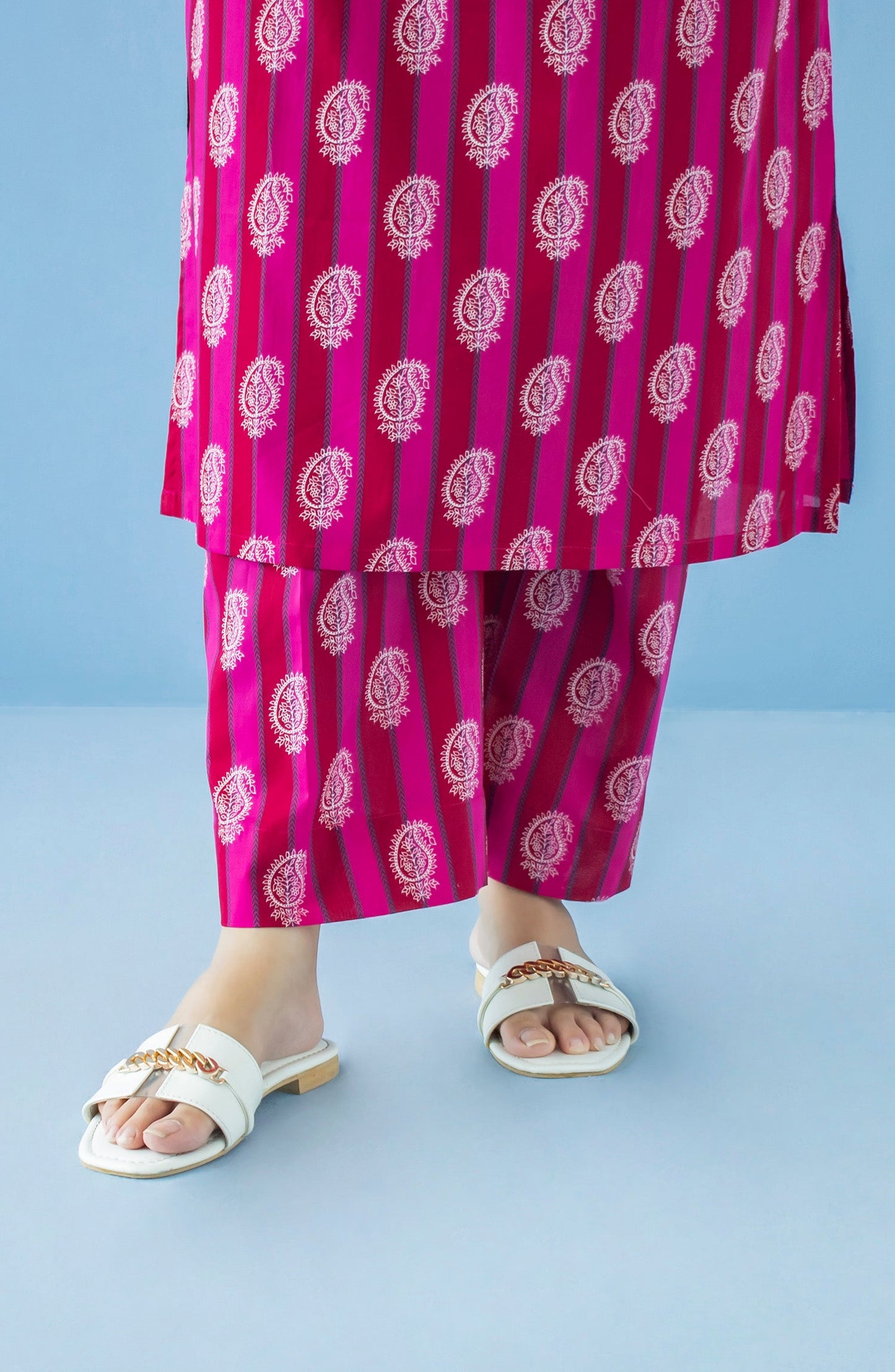 Orient - Stitched Bottoms 1 Piece Printed Cambric Trouser