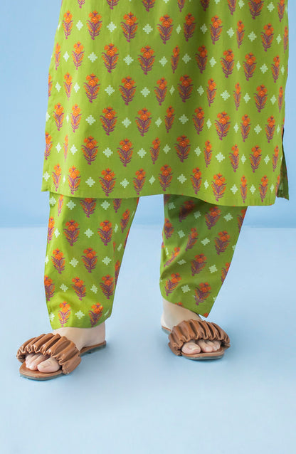 Orient - Stitched Bottoms 1 Piece Printed Cambric Trouser