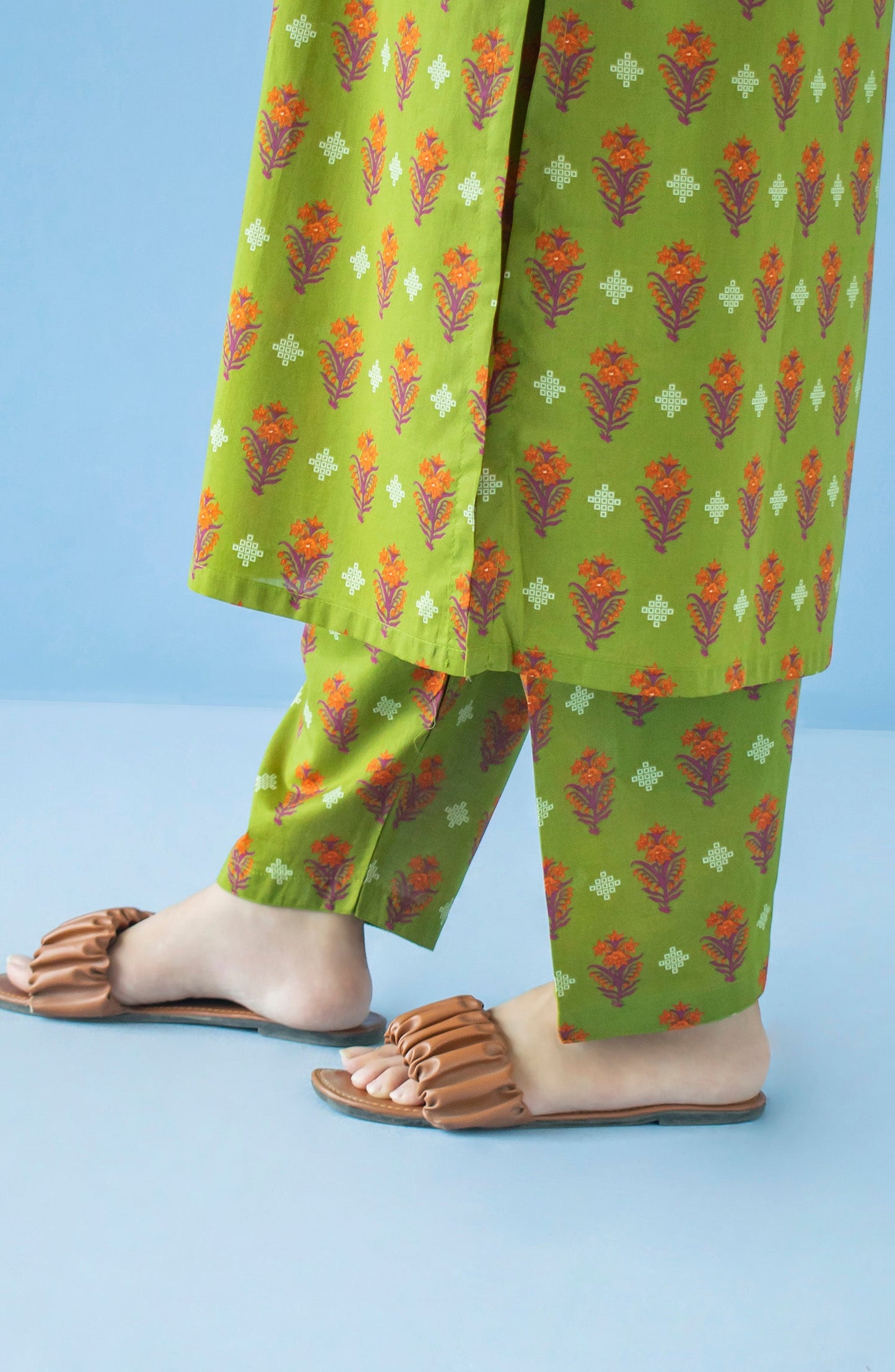 Orient - Stitched Bottoms 1 Piece Printed Cambric Trouser