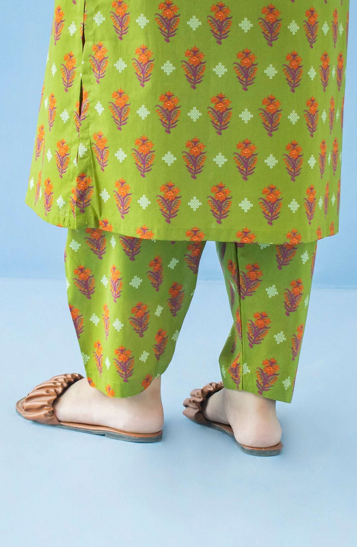 Orient - Stitched Bottoms 1 Piece Printed Cambric Trouser