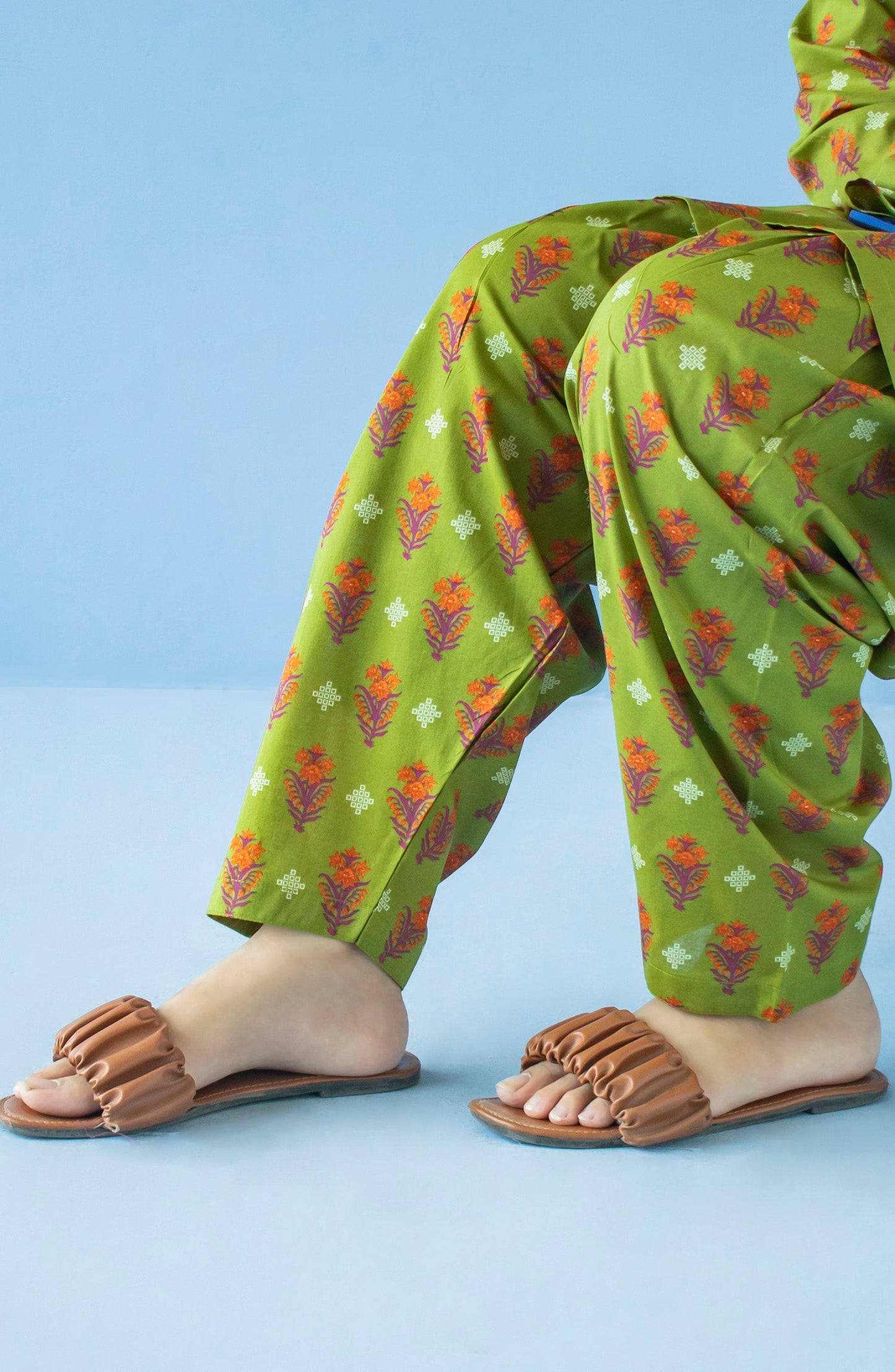 Orient - Stitched Bottoms 1 Piece Printed Cambric Trouser
