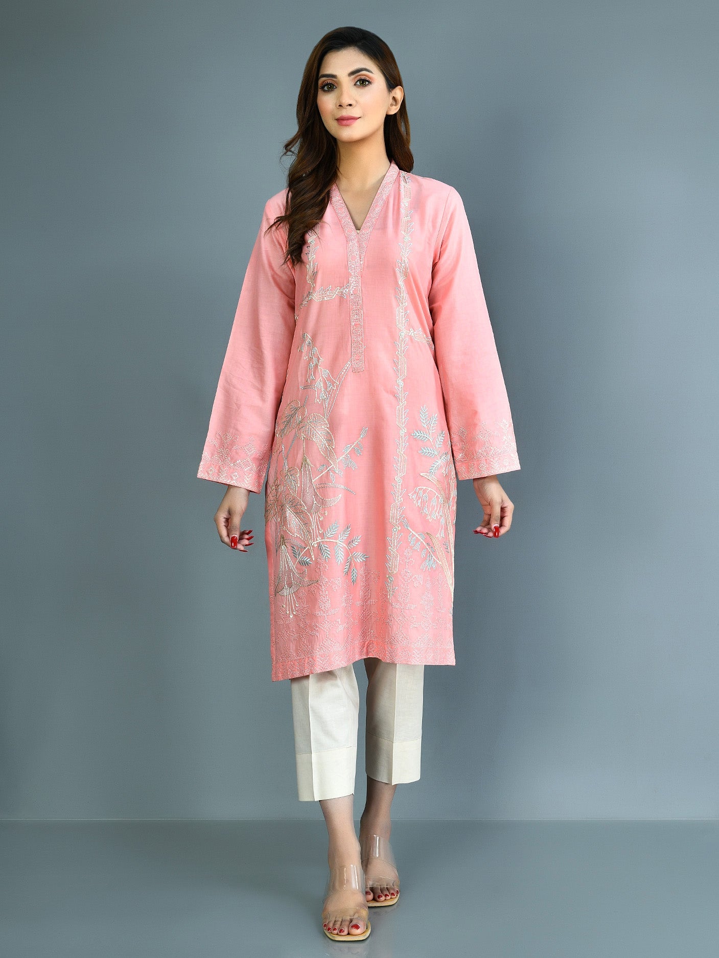 Limelight - Embroidered Lawn Suit