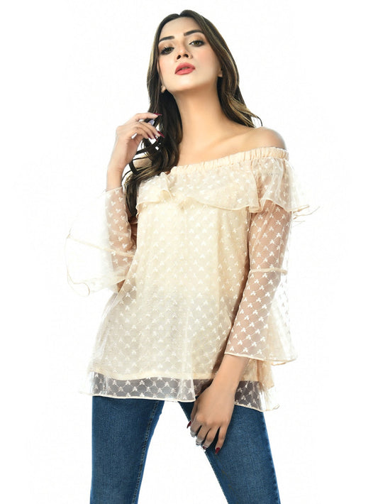 Limelight - Embroidered Off Shoulder Top