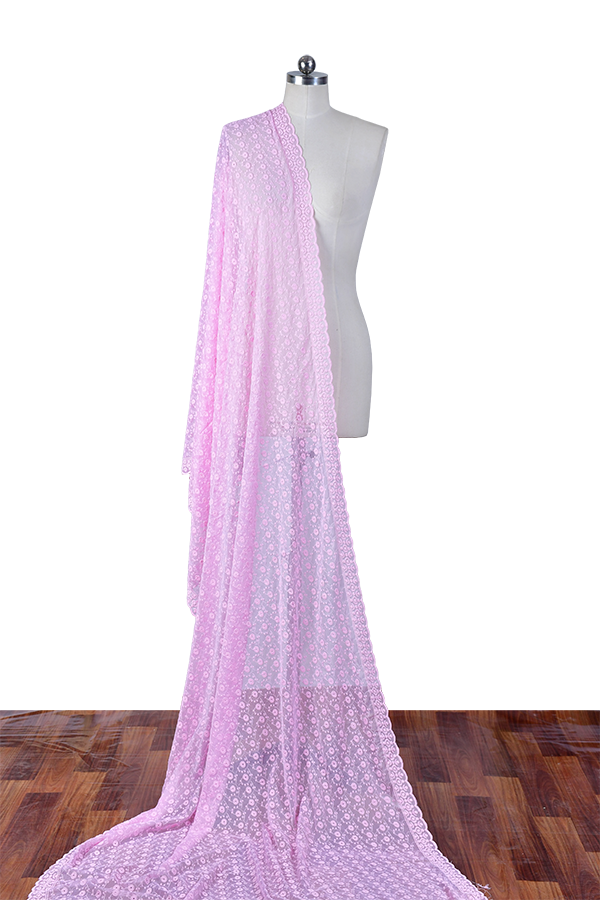 Adan's Libas - Classic Rose - Chikankeri Chiffon Dupatta
