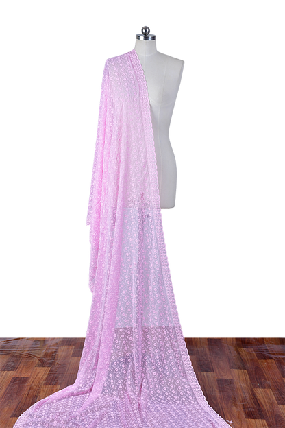 Adan's Libas - Classic Rose - Chikankeri Chiffon Dupatta