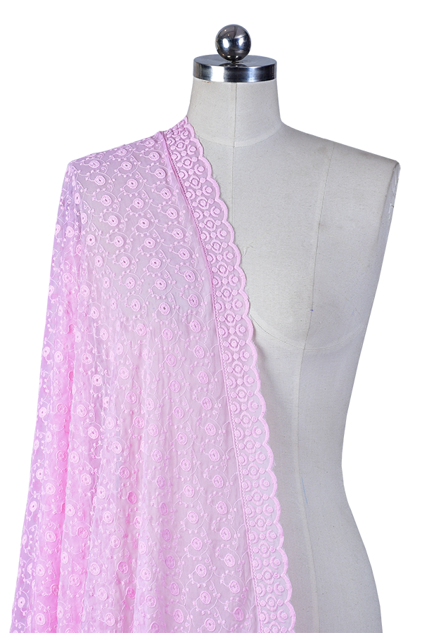 Adan's Libas - Classic Rose - Chikankeri Chiffon Dupatta