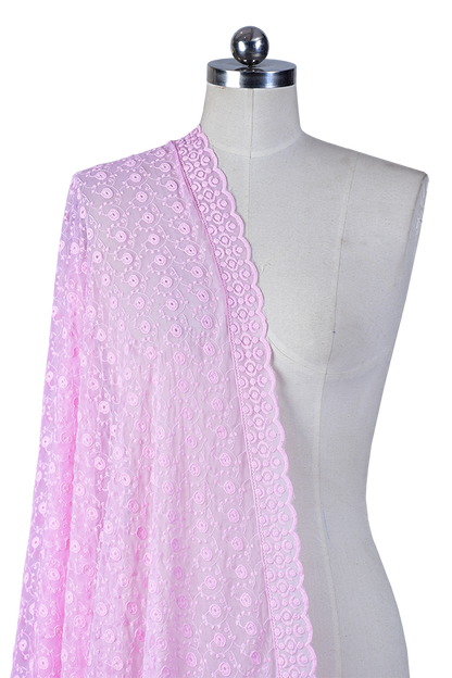 Adan's Libas - Classic Rose - Chikankeri Chiffon Dupatta
