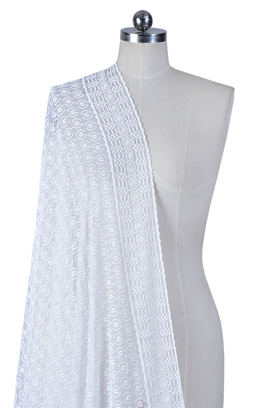 Adan's Libas - Cernwal - Chikankeri Chiffon Dupatta