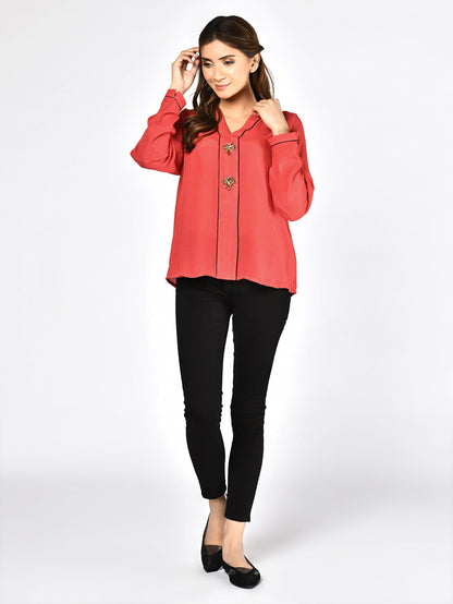 Limelight - Embellished Red Top