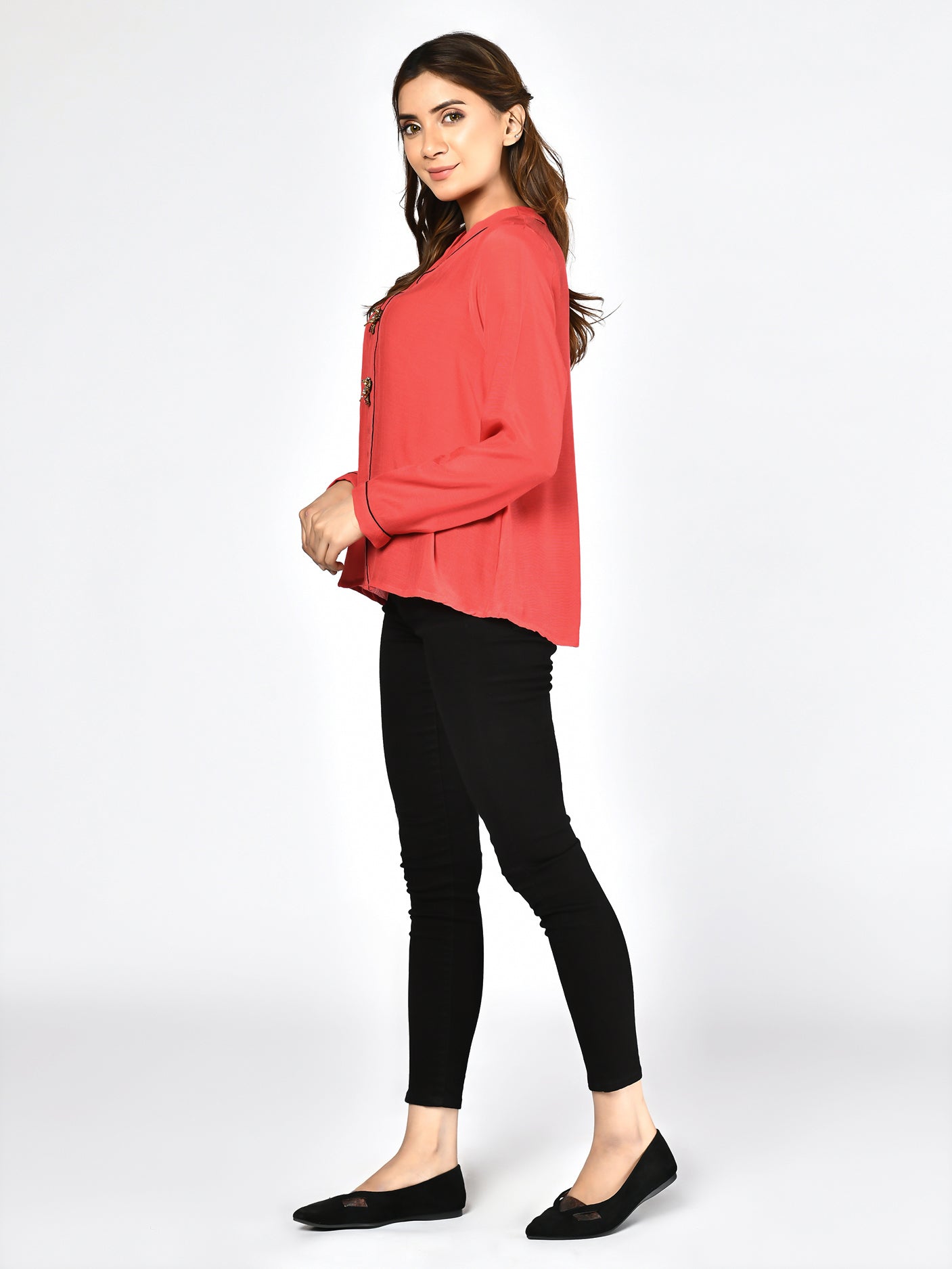 Limelight - Embellished Red Top