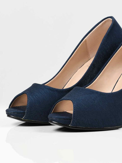 Limelight - Shimmery Heels - Navy Blue