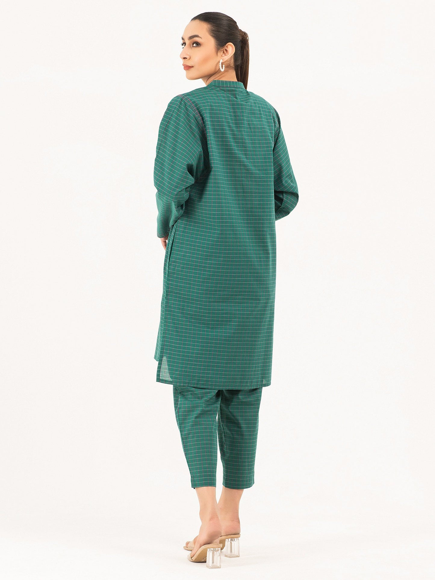 2 Piece Yarn Dyed Suit-Embellished (Pret)