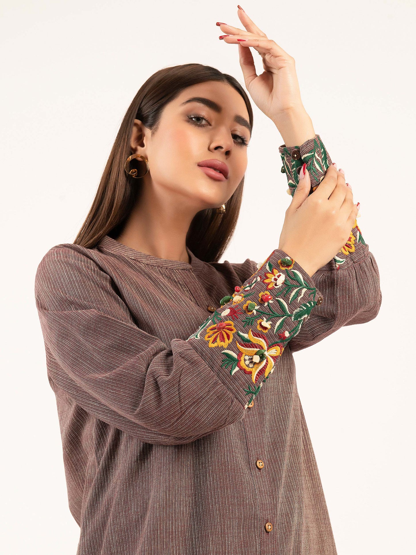 Yarn Dyed Shirt-Embroidered (Pret)