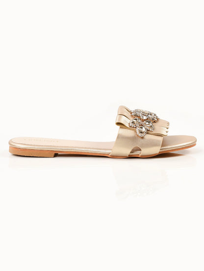 Limelight - Stone Fringe Slides - Gold