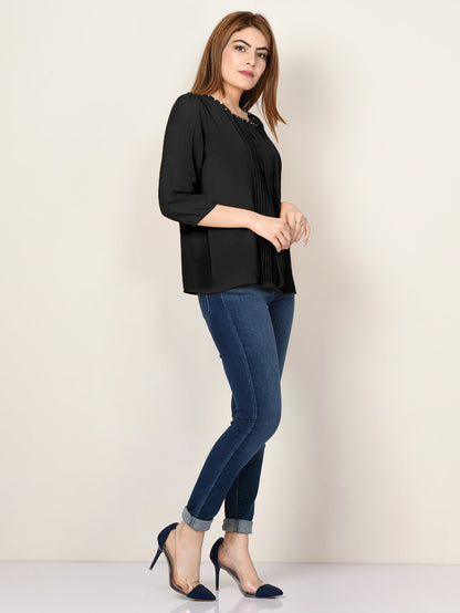 Limelight - Pleated Chiffon Top