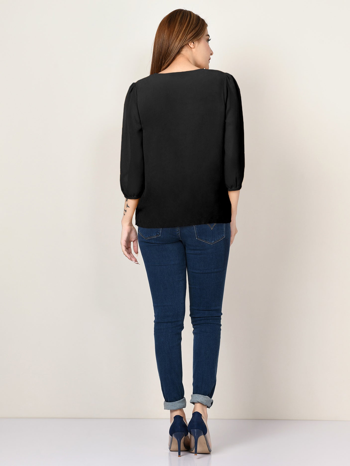 Limelight - Pleated Chiffon Top