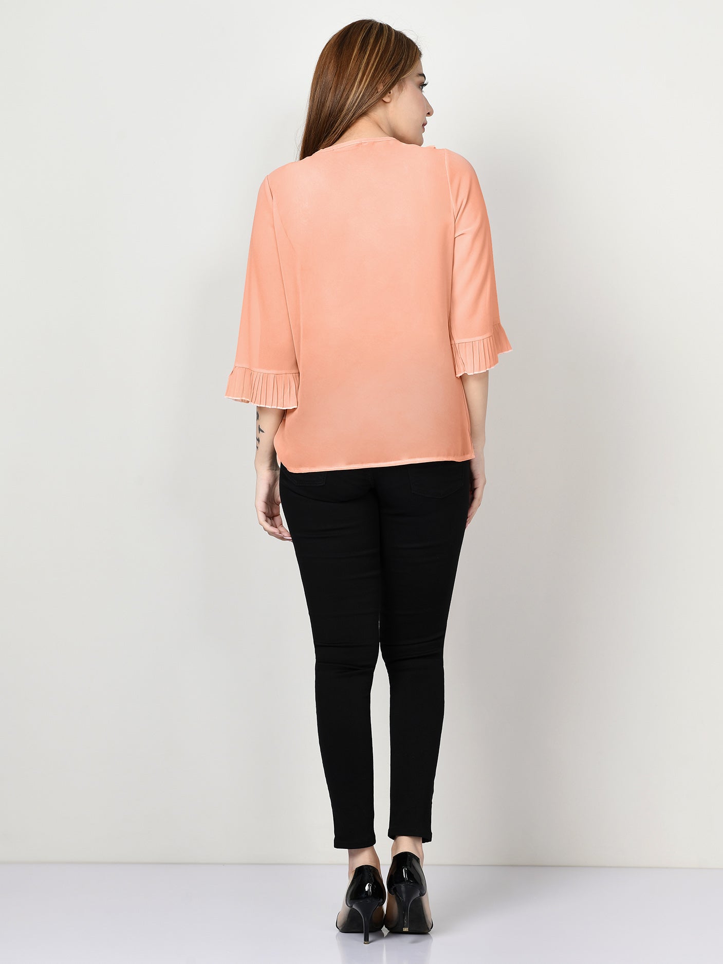 Limelight - Pleated Chiffon Top