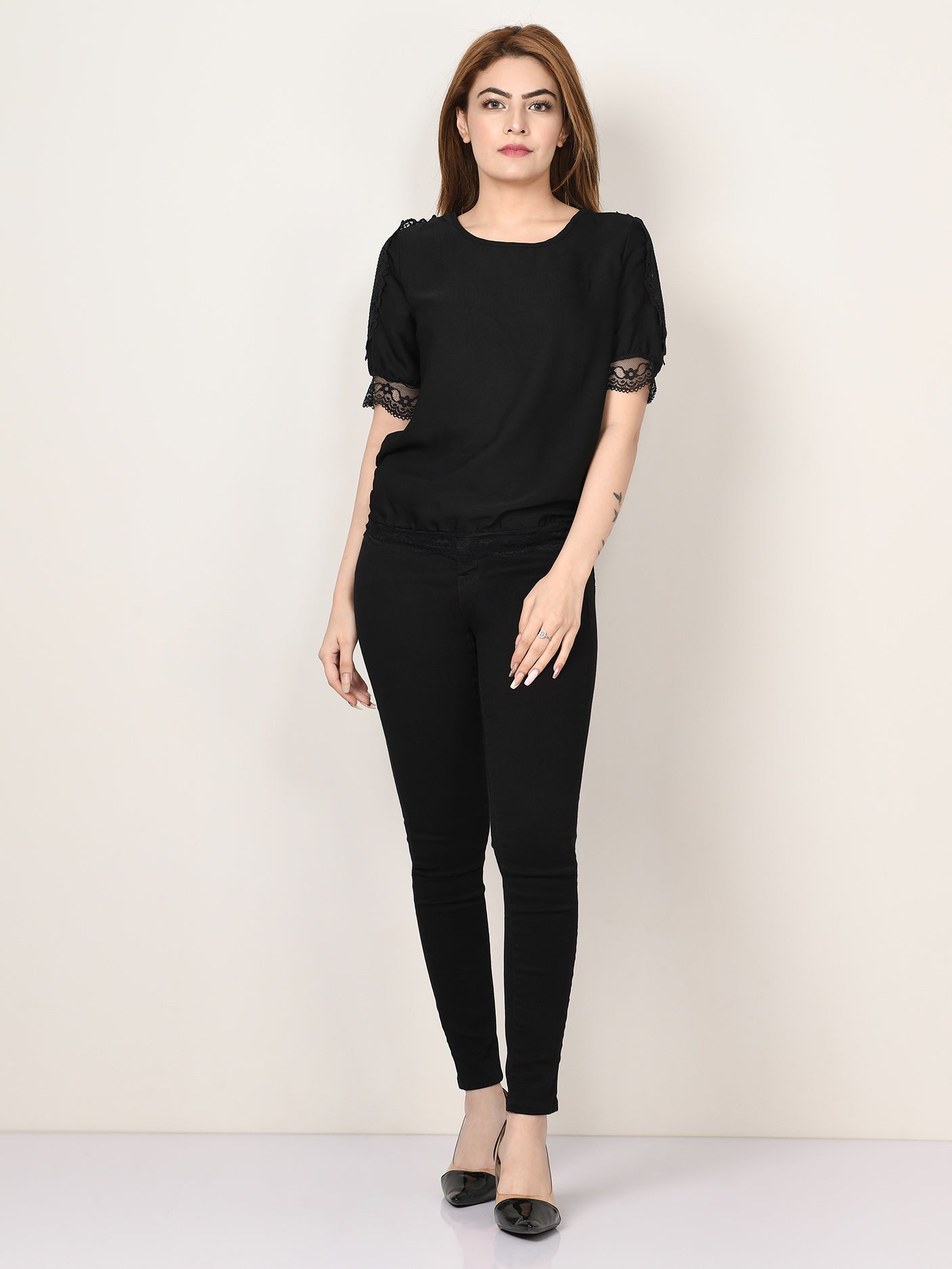 Limelight - Laced Chiffon Top