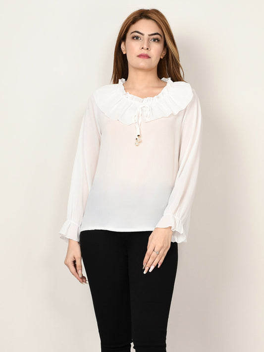 Limelight - Ruffle Neck Top