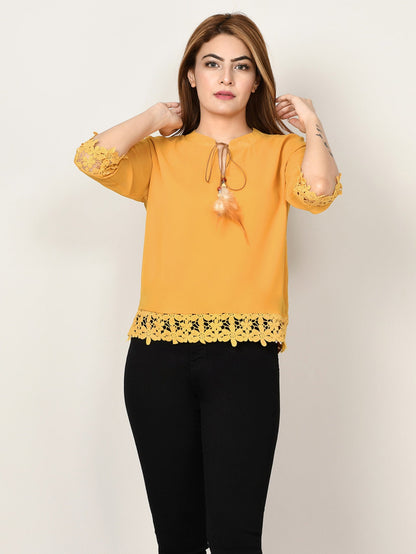 Limelight - Laced Chiffon Top