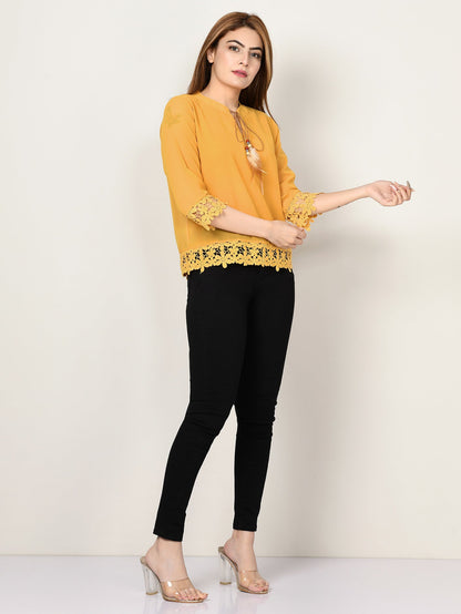 Limelight - Laced Chiffon Top