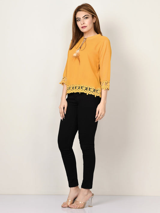 Limelight - Laced Chiffon Top