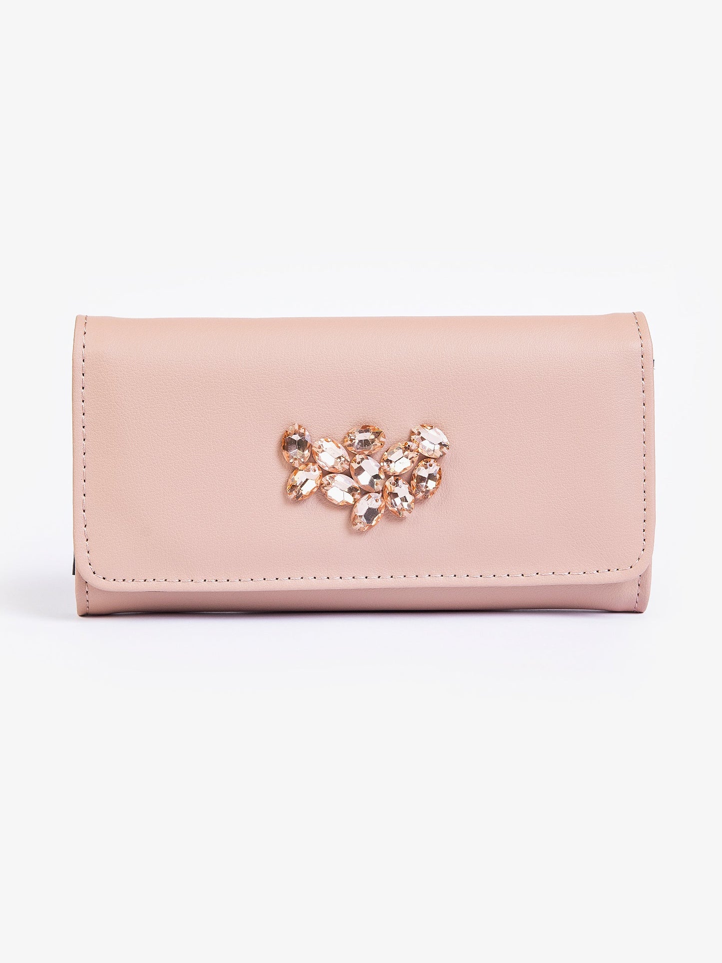 Stone Embellished Wallet