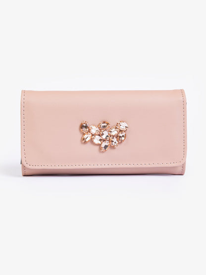 Stone Embellished Wallet
