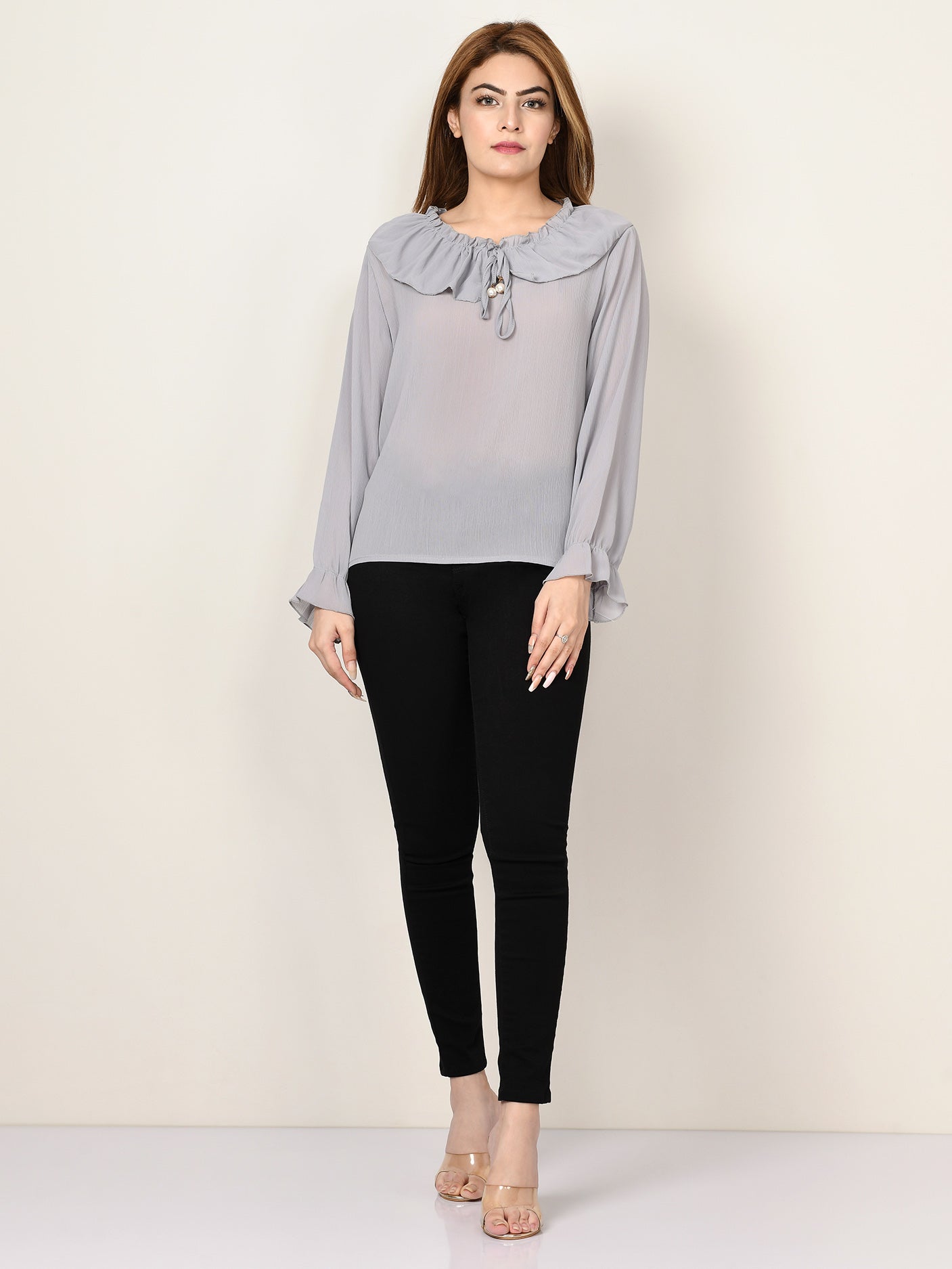 Limelight - Ruffle Neck Top