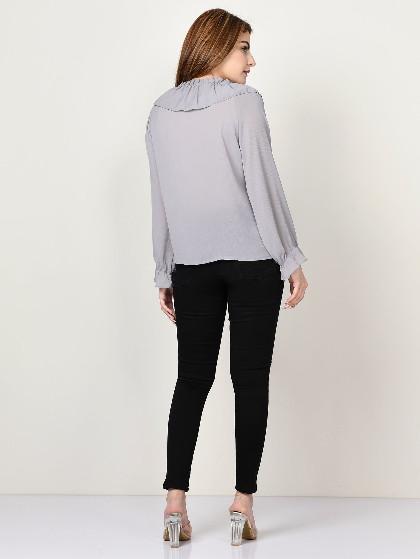 Limelight - Ruffle Neck Top