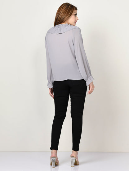 Limelight - Ruffle Neck Top