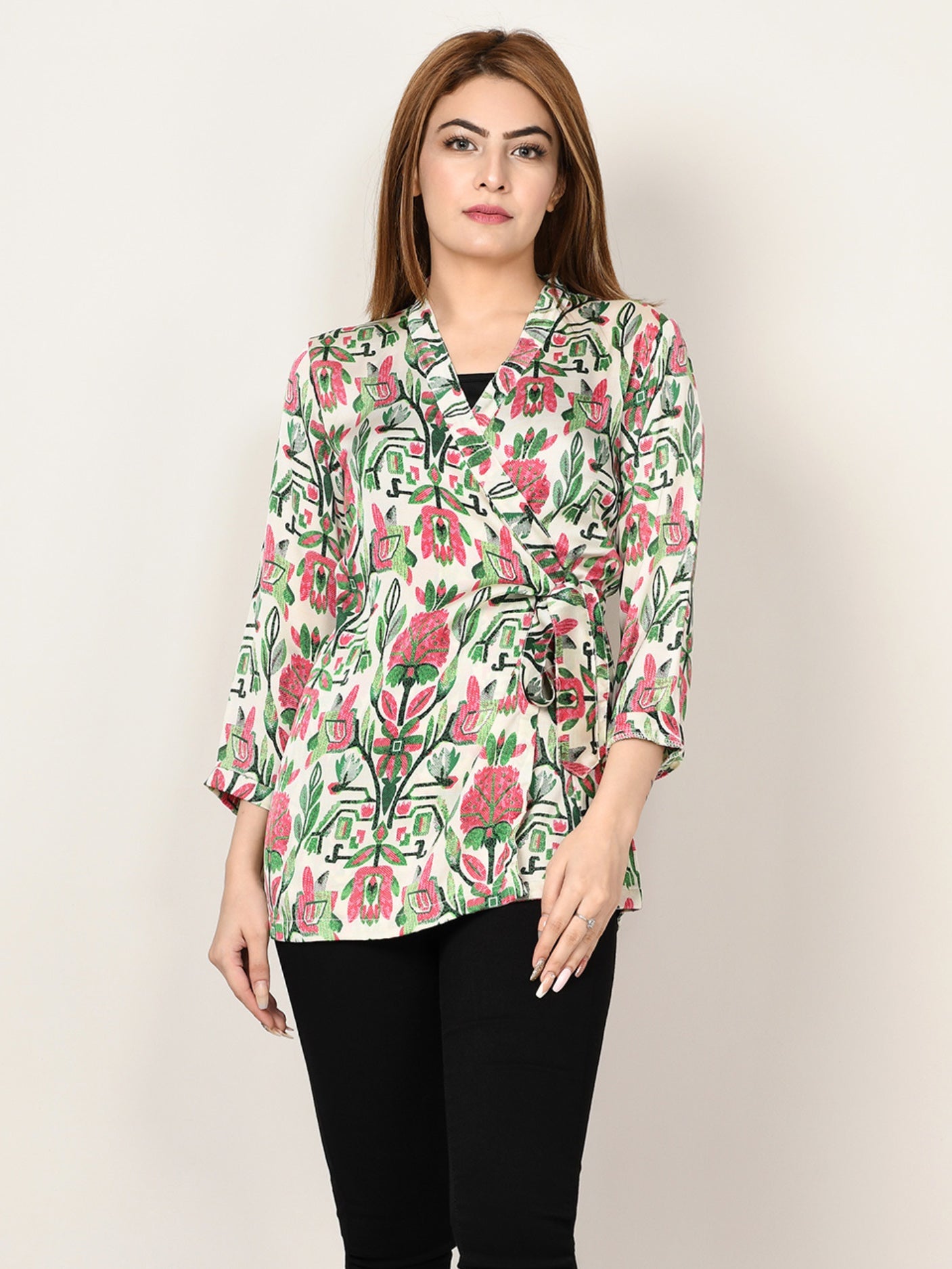 Limelight - Printed Satin Top