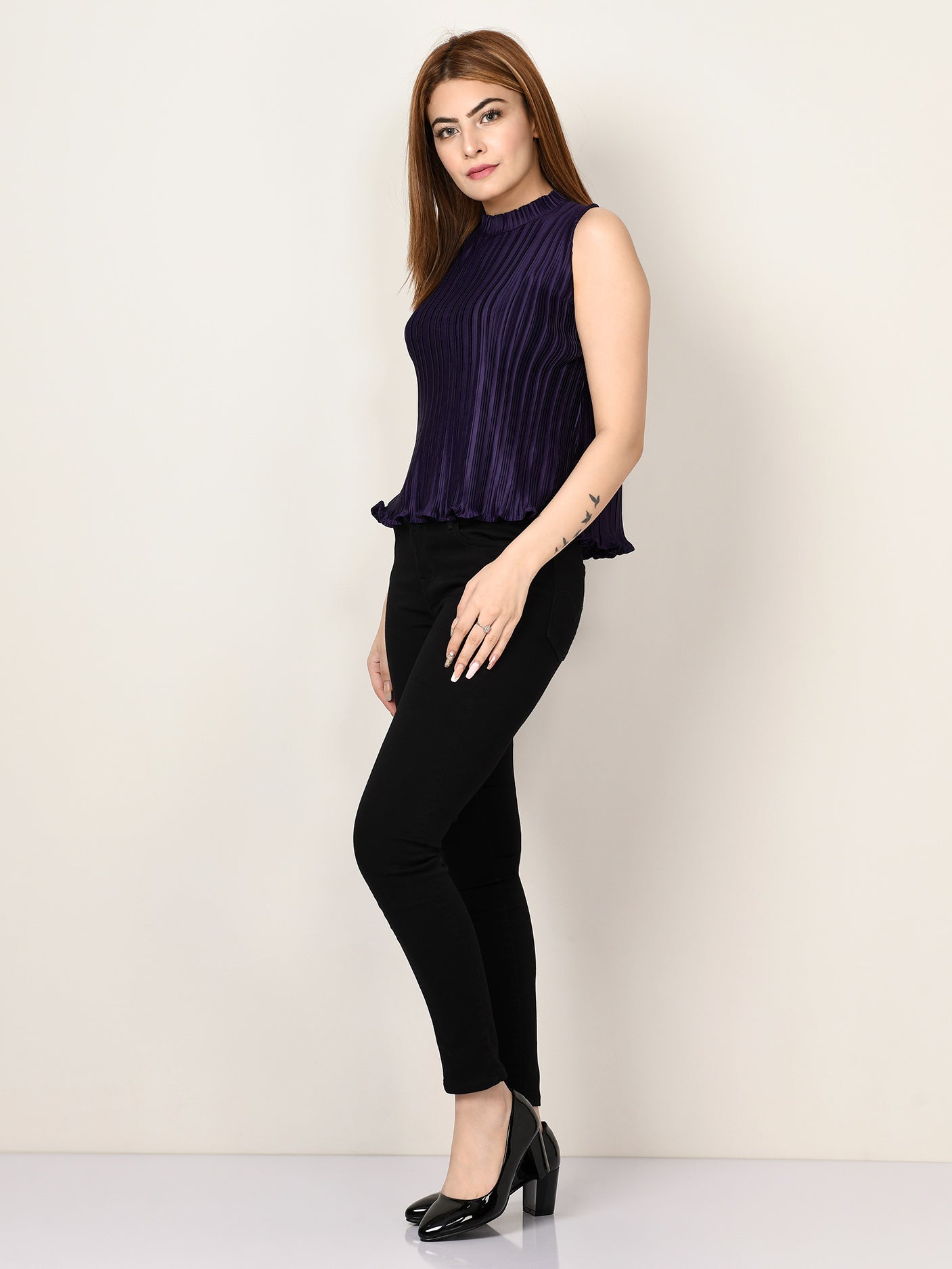 Limelight - Crinkled Silk Top