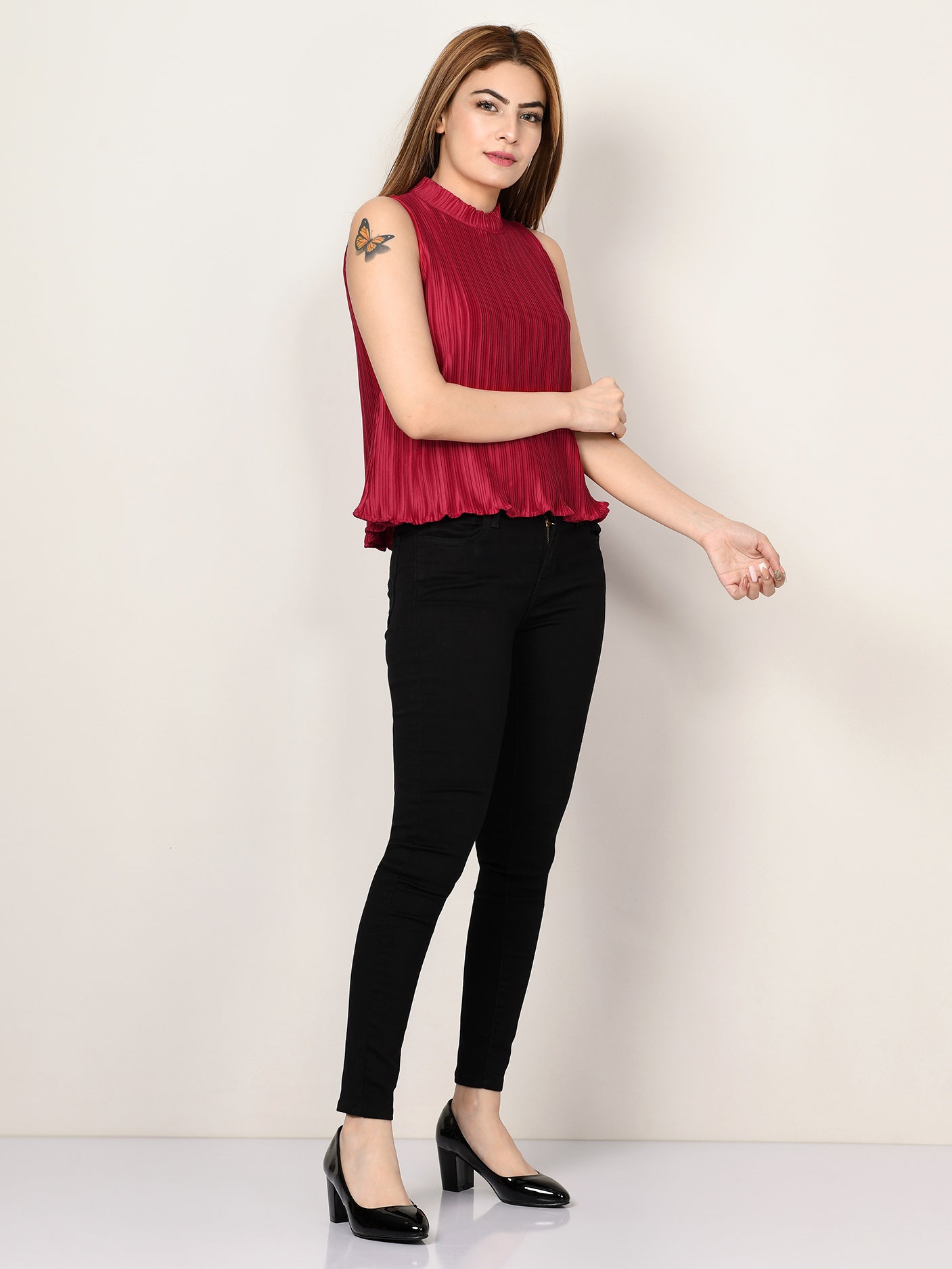 Limelight - Crinkled Silk Top