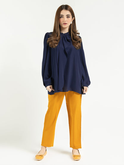 Limelight - Plain Puff Pleated Top
