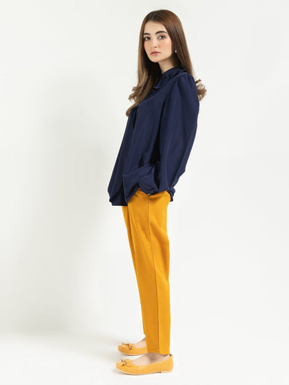 Limelight - Plain Puff Pleated Top