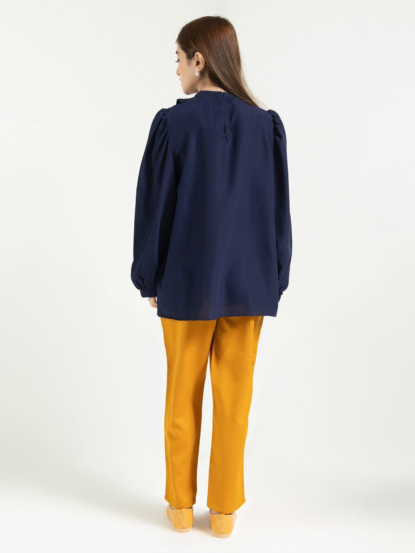 Limelight - Plain Puff Pleated Top