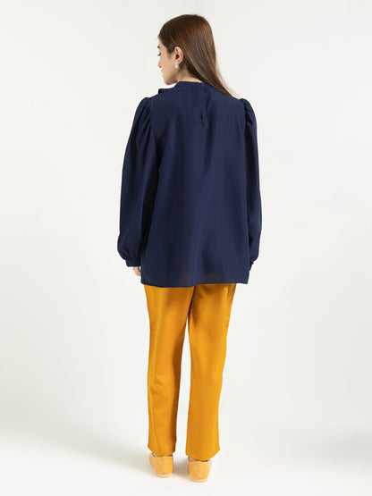 Limelight - Plain Puff Pleated Top