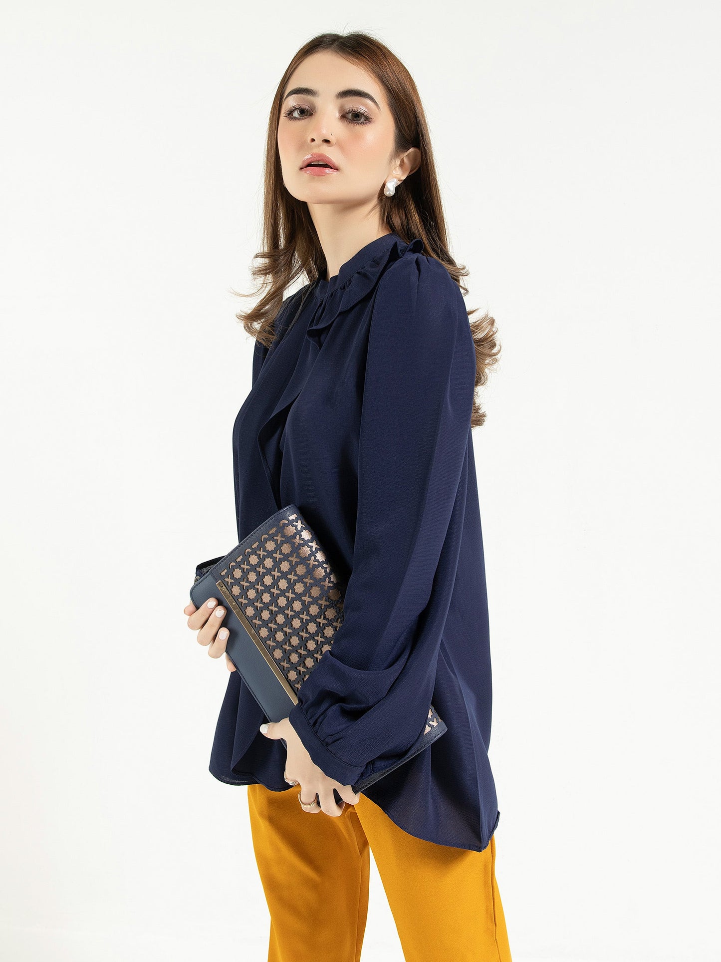 Limelight - Plain Puff Pleated Top