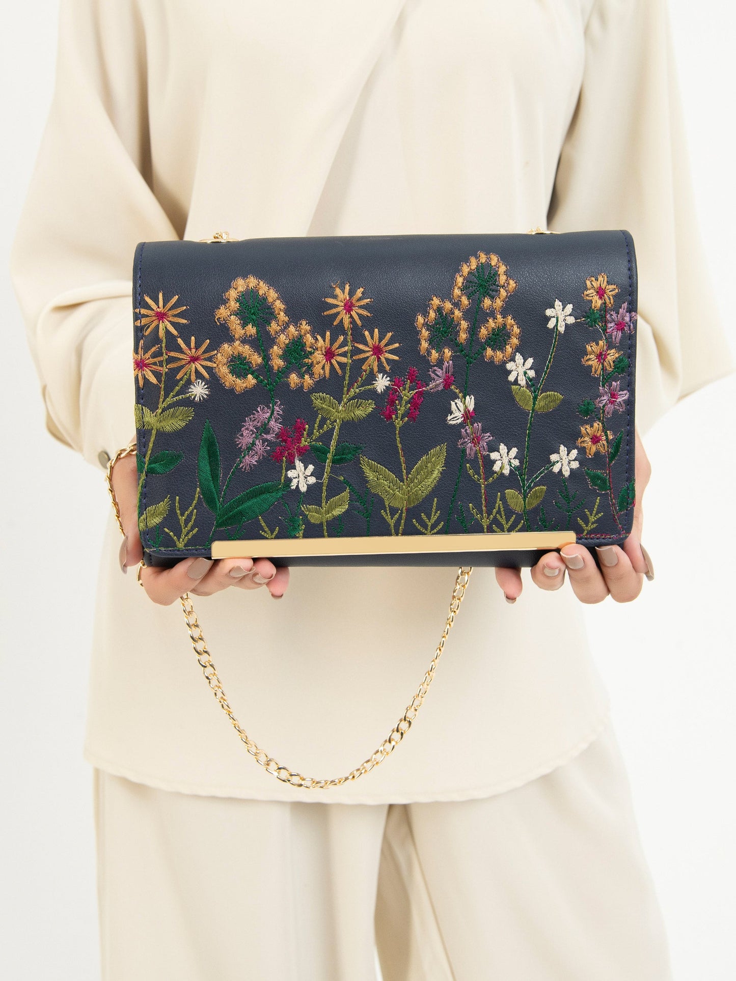 Embroidered Clutch