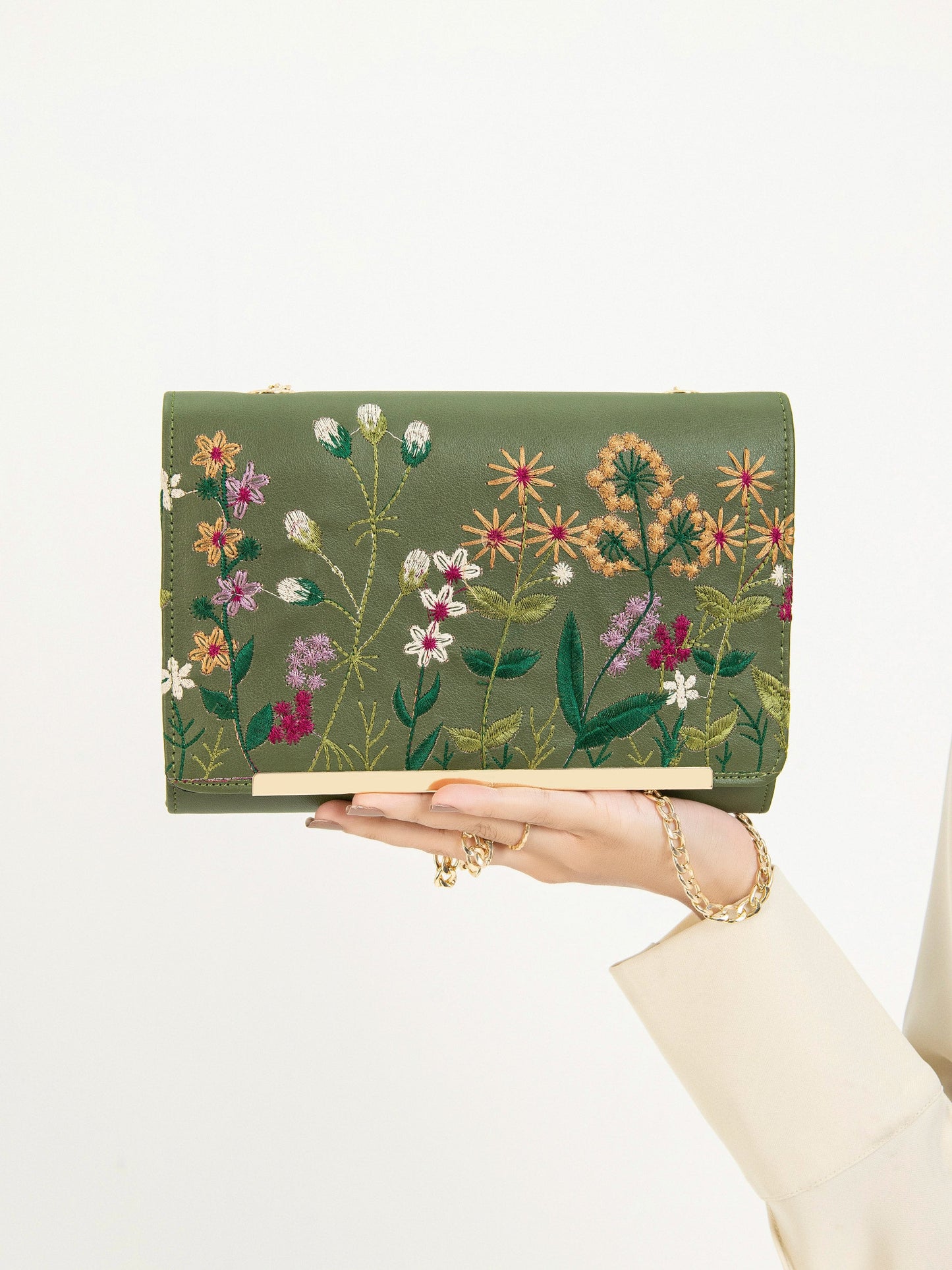 Embroidered Clutch