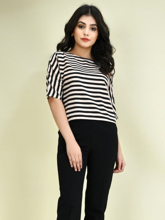 Limelight - Striped Crop Top