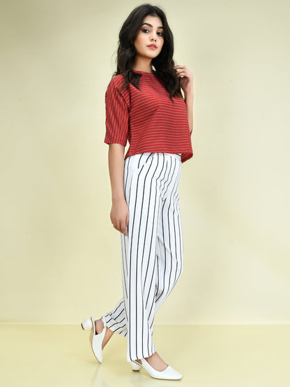 Limelight - Striped Crop Top