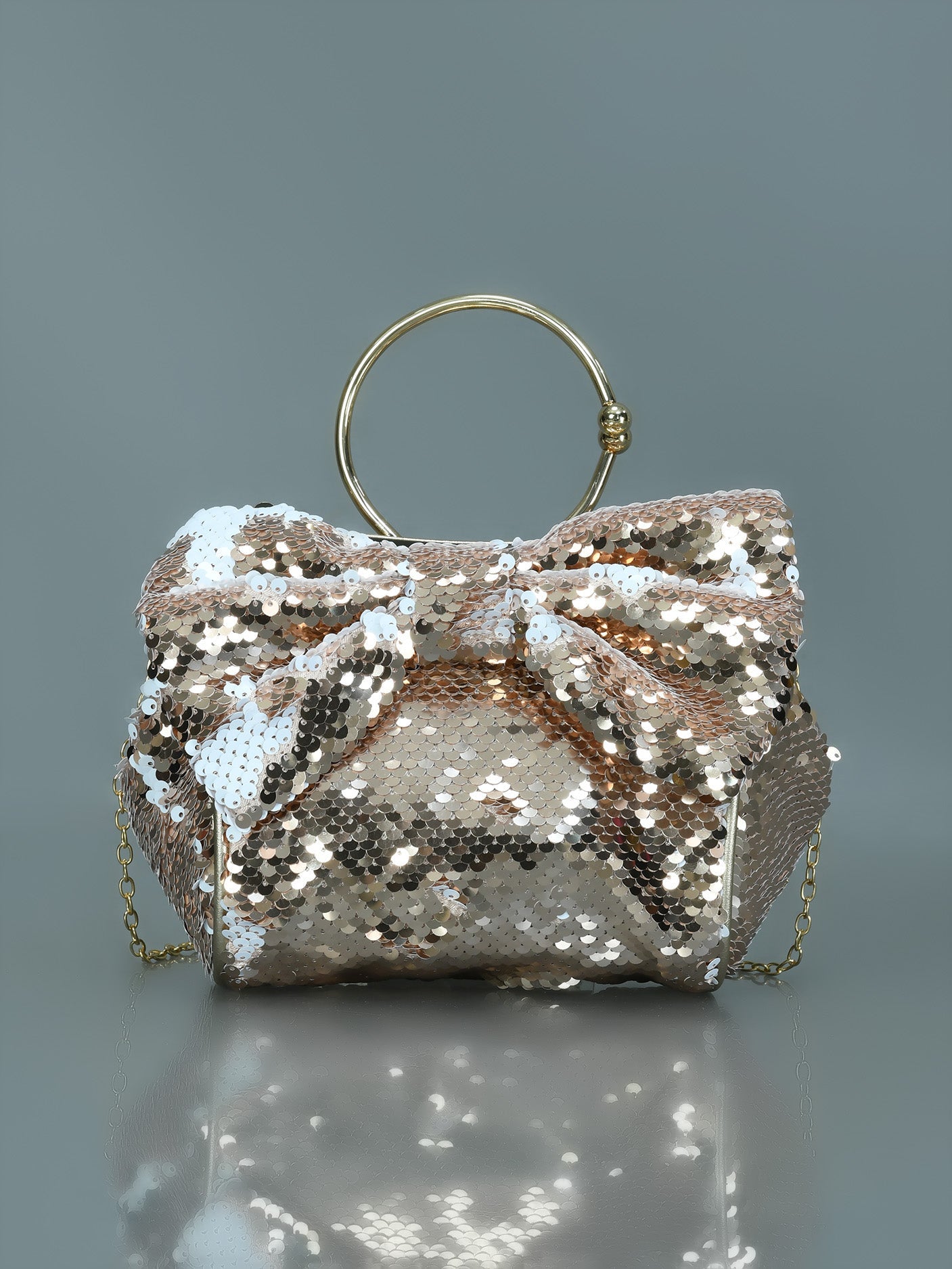 Limelight - Bow Sequin Clutch