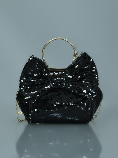 Limelight - Bow Sequin Clutch