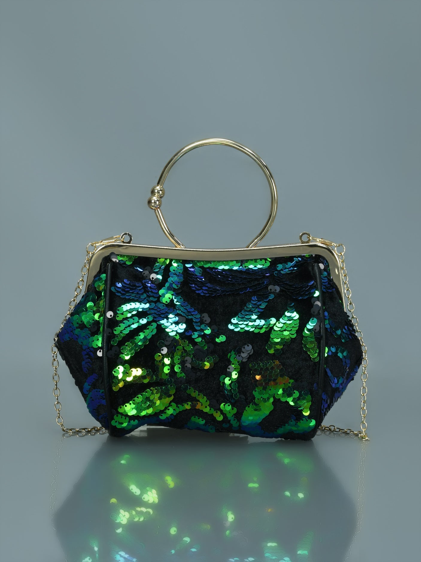 Limelight - Velvet Sequin Clutch