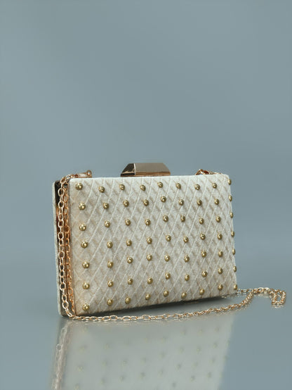 Limelight - Studded Velvet Clutch