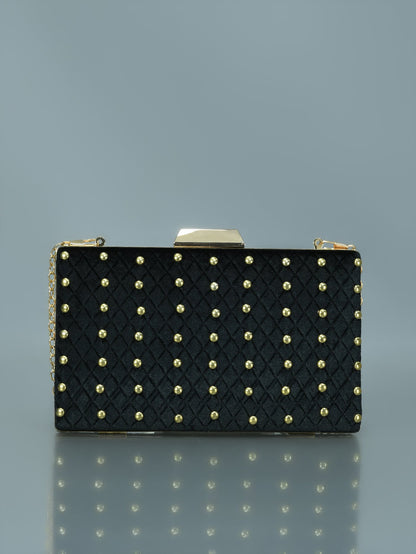 Limelight - Studded Velvet Clutch