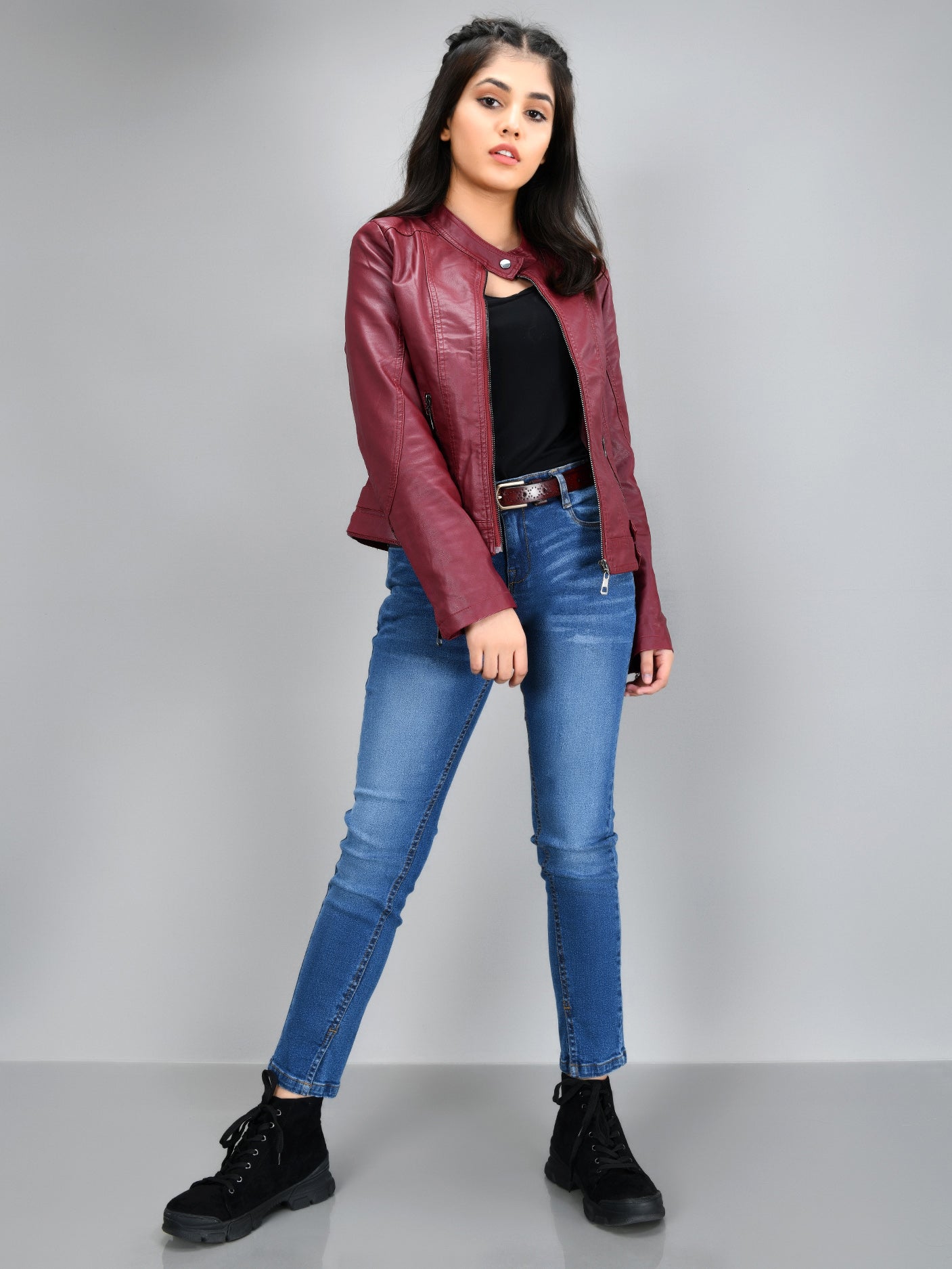 Limelight - Iconic Leather Jacket - Maroon